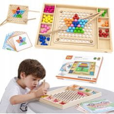 Viga Toys Dřevěná hra Chyťte míčky a spojte puzzle