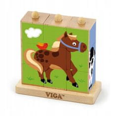 Viga Toys Dřevěná skládačka Puzzle Vzdělávací