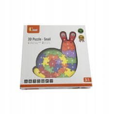 Viga Toys Dřevěná skládačka Puzzle Snail 3D