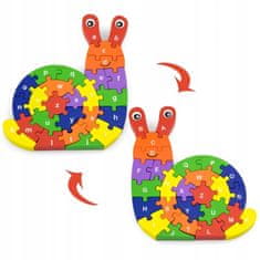 Viga Toys Dřevěná skládačka Puzzle Snail 3D