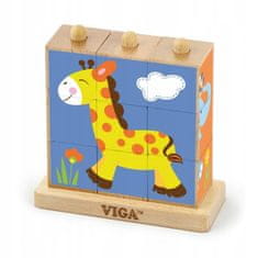 Viga Toys Dřevěné bloky Puzzle Puzzle Viga To