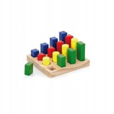 Viga Toys Dřevěné výukové bloky Barevné tvary