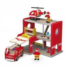 Viga Toys Garážové příslušenství dřevěné stanice požární stanice