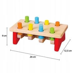 Viga Toys Hračky Hračky Dřevěná děrovací hra s kladivem