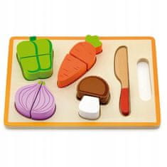 Viga Toys Sada dřevěných nožových desek pro řezání zeleniny