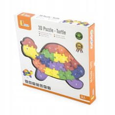 Viga Toys Dřevěné 3D puzzle Vzdělávací alfa puzzle