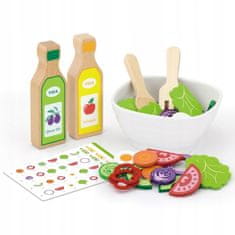 Viga Toys Hračkový salátový set Zeleninová vidlička lžíce S