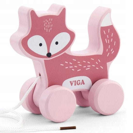 Viga Toys Pulling Wooden Fox - PolarB