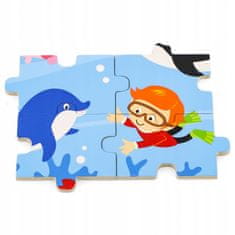 Viga Dřevěné puzzle VIGA Ocean 16 prvků