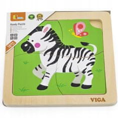 Viga VIGA Praktické dřevěné puzzle zebry