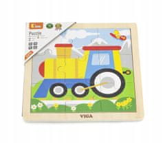 Viga VIGA Handy Wooden Puzzle Train 9 položek