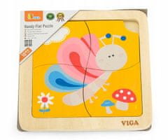 Viga VIGA Praktické dřevěné puzzle s motýly