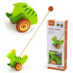 Viga Viga Toys Dřevěný tlačný dinosaurus
