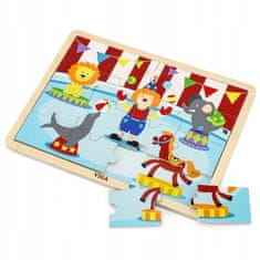 Viga VIGA Wooden Puzzle Circus 16 prvků