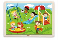 Viga VIGA Wooden Puzzle Playground 16 prvků