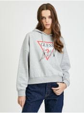 Guess Světle šedá dámská oversize mikina s kapucí Guess XS