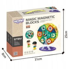 WOOPIE Pohyblivý karusel s magnetickými bloky 2 figurky