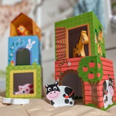 WOOPIE GREEN Farm Cube Puzzle + krabičky