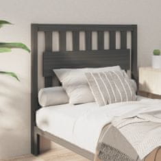 Greatstore Čelo postele šedé 105,5 x 4 x 100 cm masivní borovice