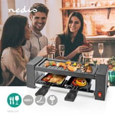 Nedis FCRA210FBK2 gourmet/raclette gril pro 2 osoby, 400 W