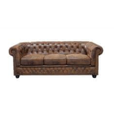 Invicta Interior (2780) INGLESE Chesterfield trojsed antik hnědý