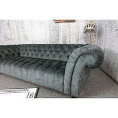 Gutmann Factory (3281) CANYON Chesterfield luxusní pohovka samet šedá