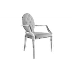 Invicta Interior (2887) MODERNO TEMPO luxusní stylová židle s opěrkami šedá