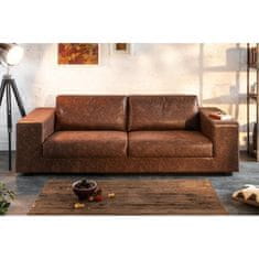 Invicta Interior (3205) LOUNGER luxusní hnědá vintage pohovka 220 cm