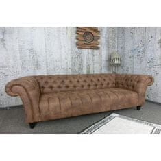 Gutmann Factory (3219) CANYON Chesterfield luxusní sametová pohovka hnědá