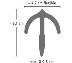 PENISPLUG Silikonový kolík do penisu ve tvaru kotvy Sperm Stopper (8 mm)