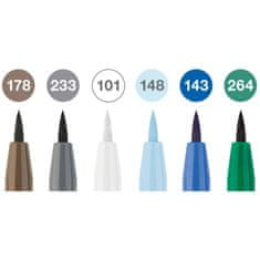 Faber-Castell PITT umělecké popisovače 6 Zimní čas set