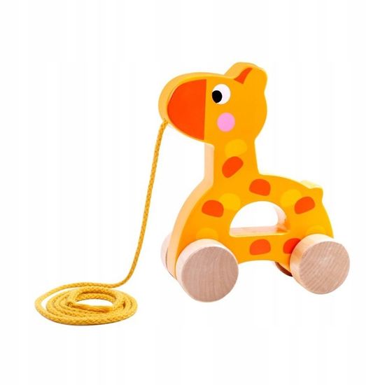 Tooky Toy TOOKY TOY Dřevěná lana Pull Žirafa