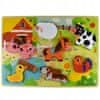 Tooky Toy Dřevěné Puzzle Pets Farm Dopasa