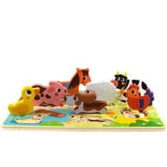 Tooky Toy Tooky Toy Dřevěné Puzzle Pets Farm Dopasa