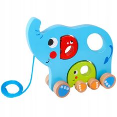 Tooky Toy TOOKY TOY Elephant Family Pulling Sorter 2v1 Z