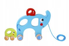 Tooky Toy TOOKY TOY Elephant Family Pulling Sorter 2v1 Z