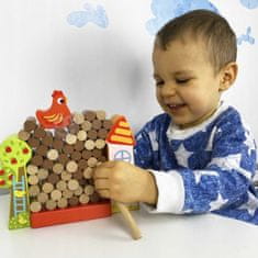 Tooky Toy TOOKY TOY Game Jenga The Falling Hen Wooden Farm