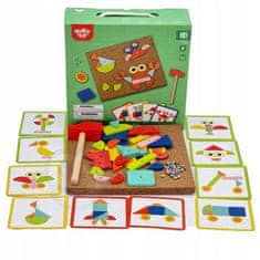 Tooky Toy TOOKY TOY Jigsaw Puzzle Korková deska Puzzle na nehty