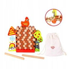 Tooky Toy TOOKY TOY Game Jenga The Falling Hen Wooden Farm