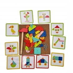 Tooky Toy TOOKY TOY Jigsaw Puzzle Korková deska Puzzle na nehty