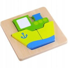 Tooky Toy TOOKY TOY Puzzle Tlusté cihly Puzzle Ship 6 e