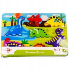 Tooky Toy TOOKY TOY Tlusté dinosauří puzzle odpovídá tvarům