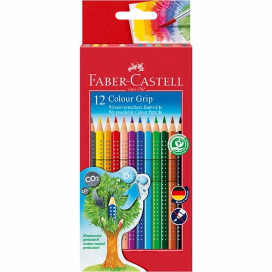 Faber-Castell Pastelky akvarelové Colour Grip 12 barevné set