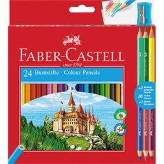 Faber-Castell Pastelky Castell 24 barevné set+3 bi-color