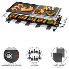 RG 1144 raclette gril pro 10 osob