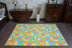 Dywany Lusczów Dětský kusový koberec LEGO zelený, velikost 100x250
