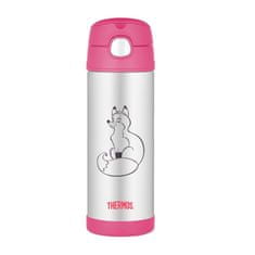 Thermos Funtainer dětská termoska s brčkem 470 ml - liška