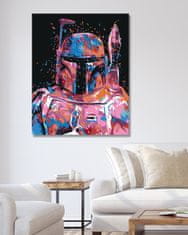 ZUTY Diamantové malování - ABSTRAKTNÍ BOBBA FETT 40x50 cm bez rámu a bez vypnutí plátna