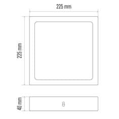 Emos EMOS LED panel 225×225, přisazený bílý, 18W teplá bílá 1539061070