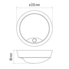 Emos EMOS LED přisazené svítidlo s PIR, kruh černá/bílá 14W teplá bílá 1539071240